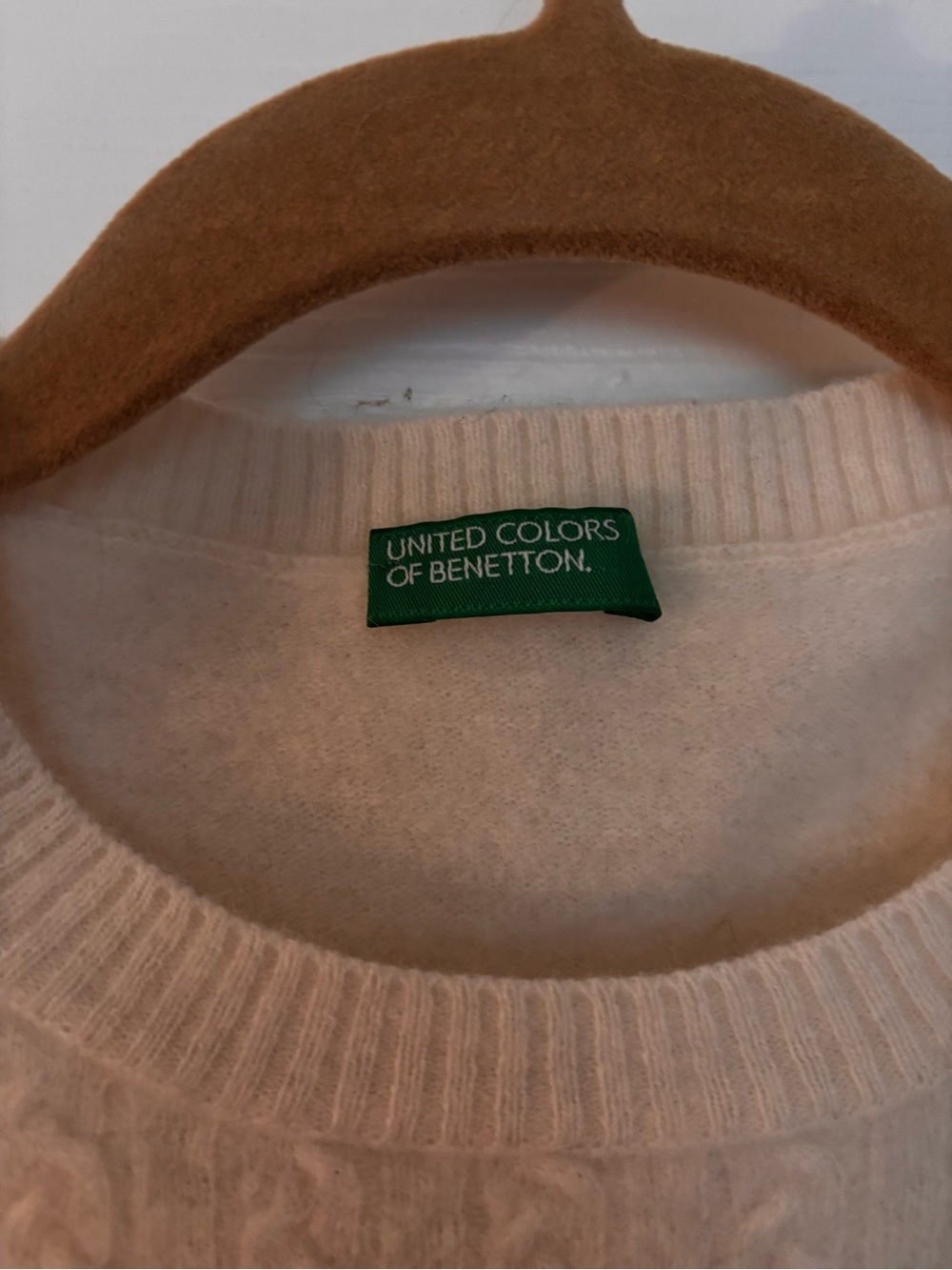 United Colors Of Benetton Soft Cream Cable Crew Sweater